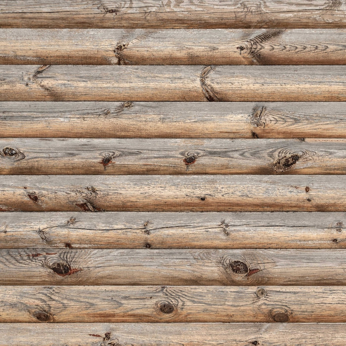 a close up of a wooden wall made of logs