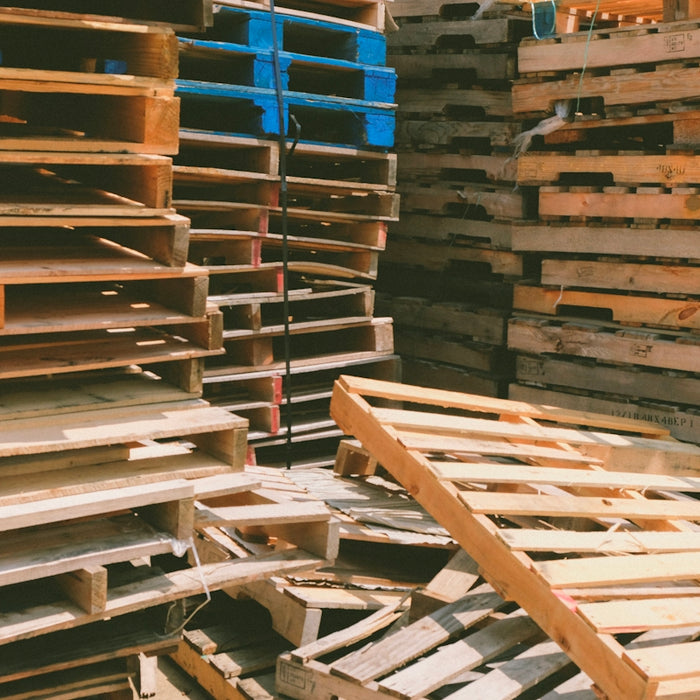 brown wooden pallet lot