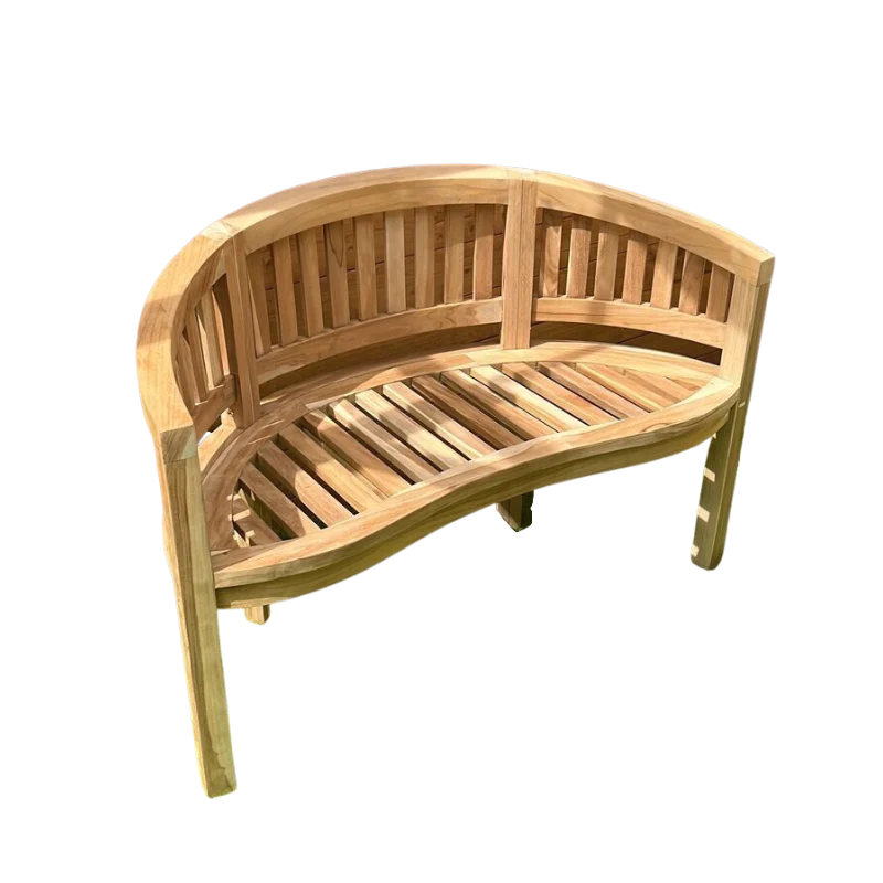 SOLID TEAK BANANA BENCH