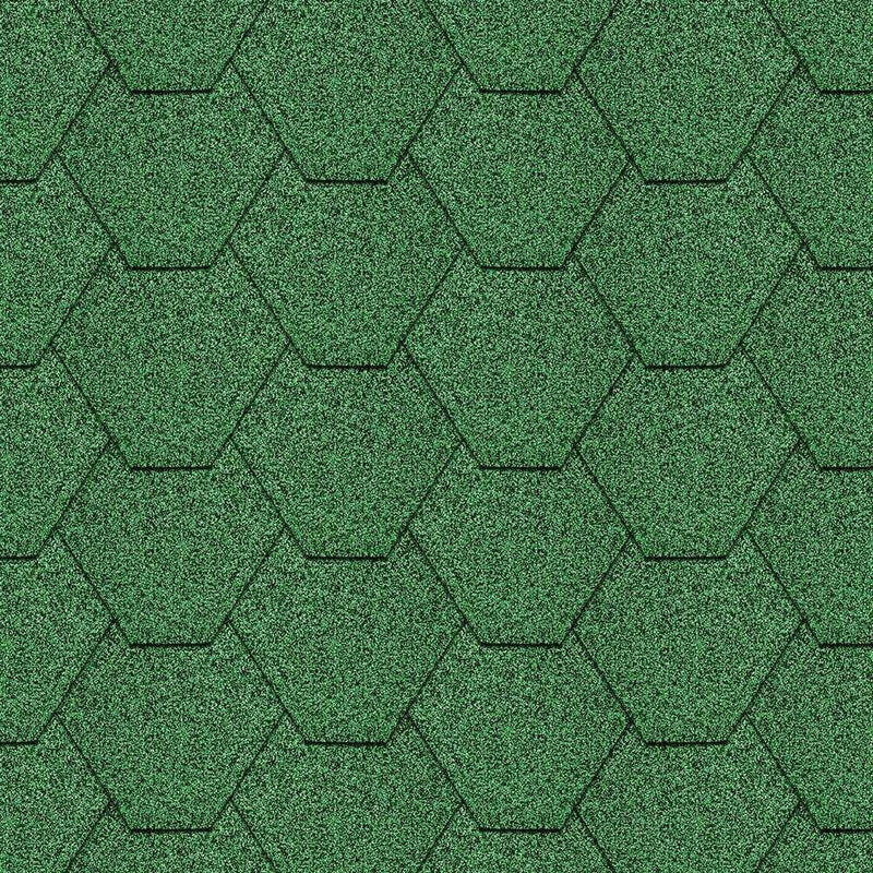 Hexagonal Reinforced Fibreglass Roofing Shingles - Timber DIY - Roofing Materials