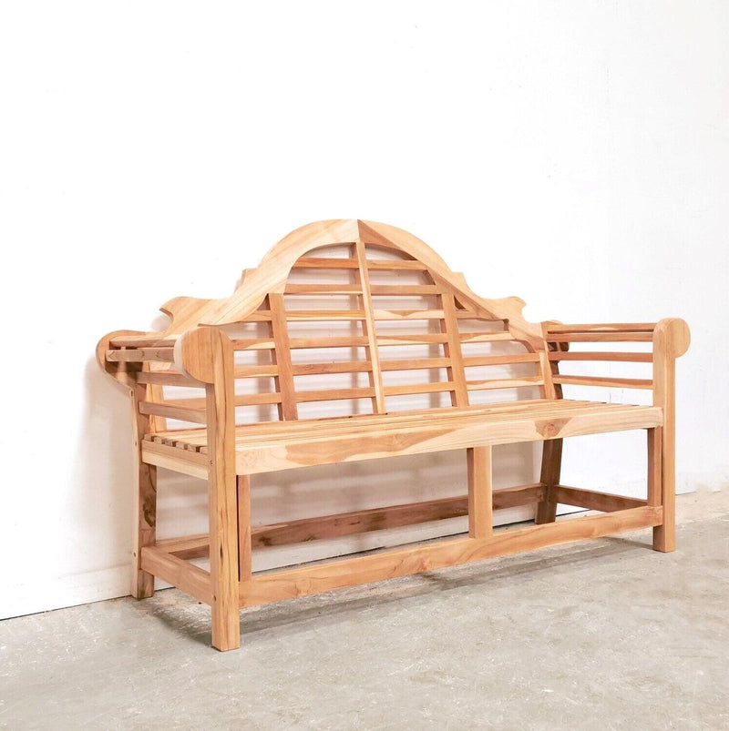 Solid Teak 'Lutyens' Style Garden Bench - Timber DIY - Garden Products