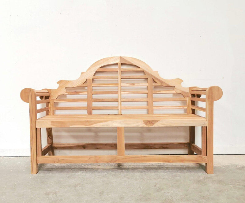 Solid Teak 'Lutyens' Style Garden Bench - Timber DIY - Garden Products