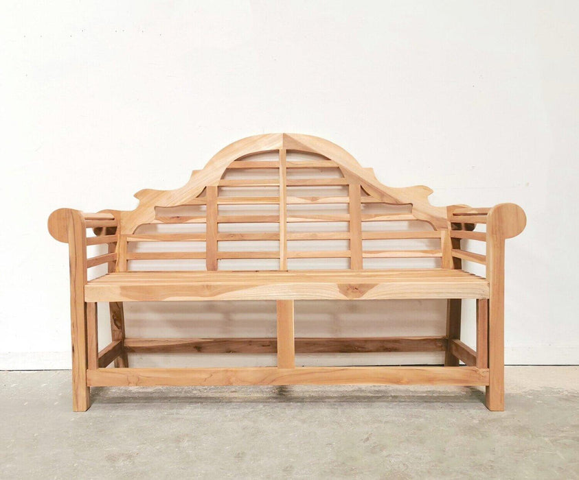 Solid Teak 'Lutyens' Style Garden Bench - Timber DIY - Garden Products